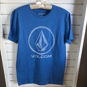Volcom Classic Blue Tee with Logo